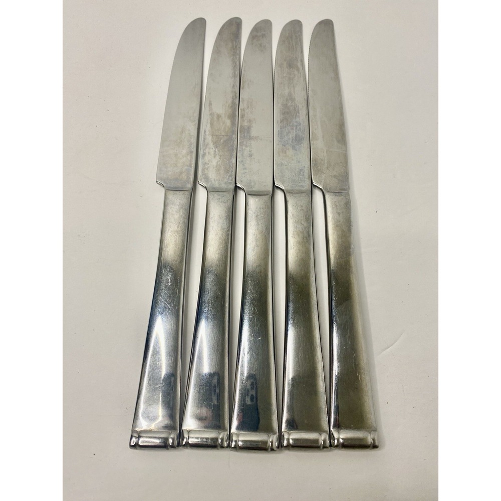 Reed & Barton Gatehouse Stainless Dinner Knives Knife Replacements Lot Of 5